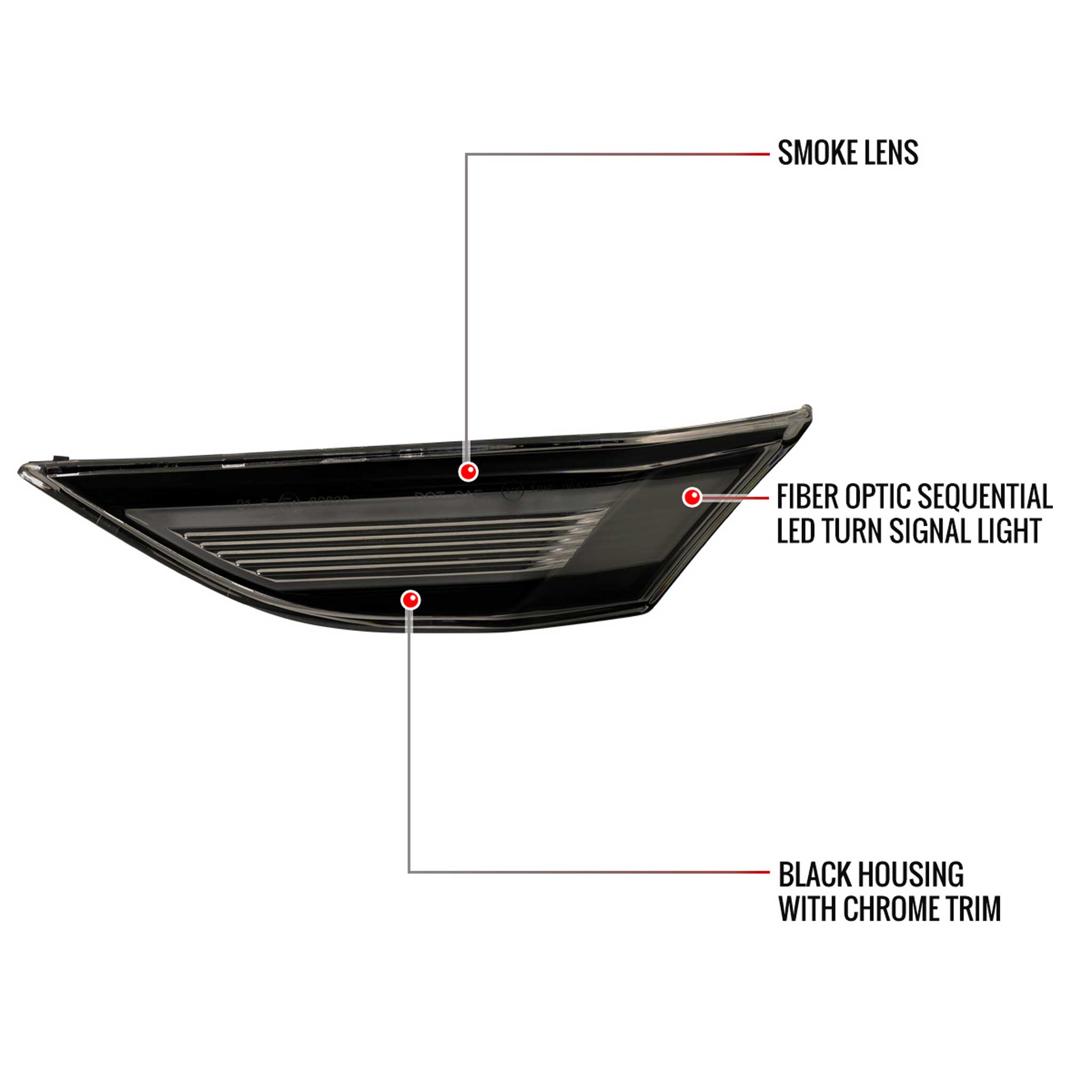 For Porsche 911 991/981 718 2011-2019 LED Turn Signal Smoke With Sequential