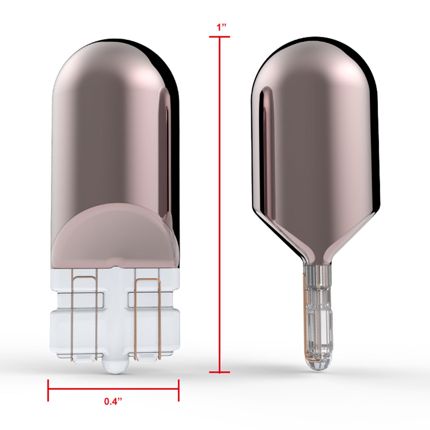 T10 Chrome Amber Light Bulbs