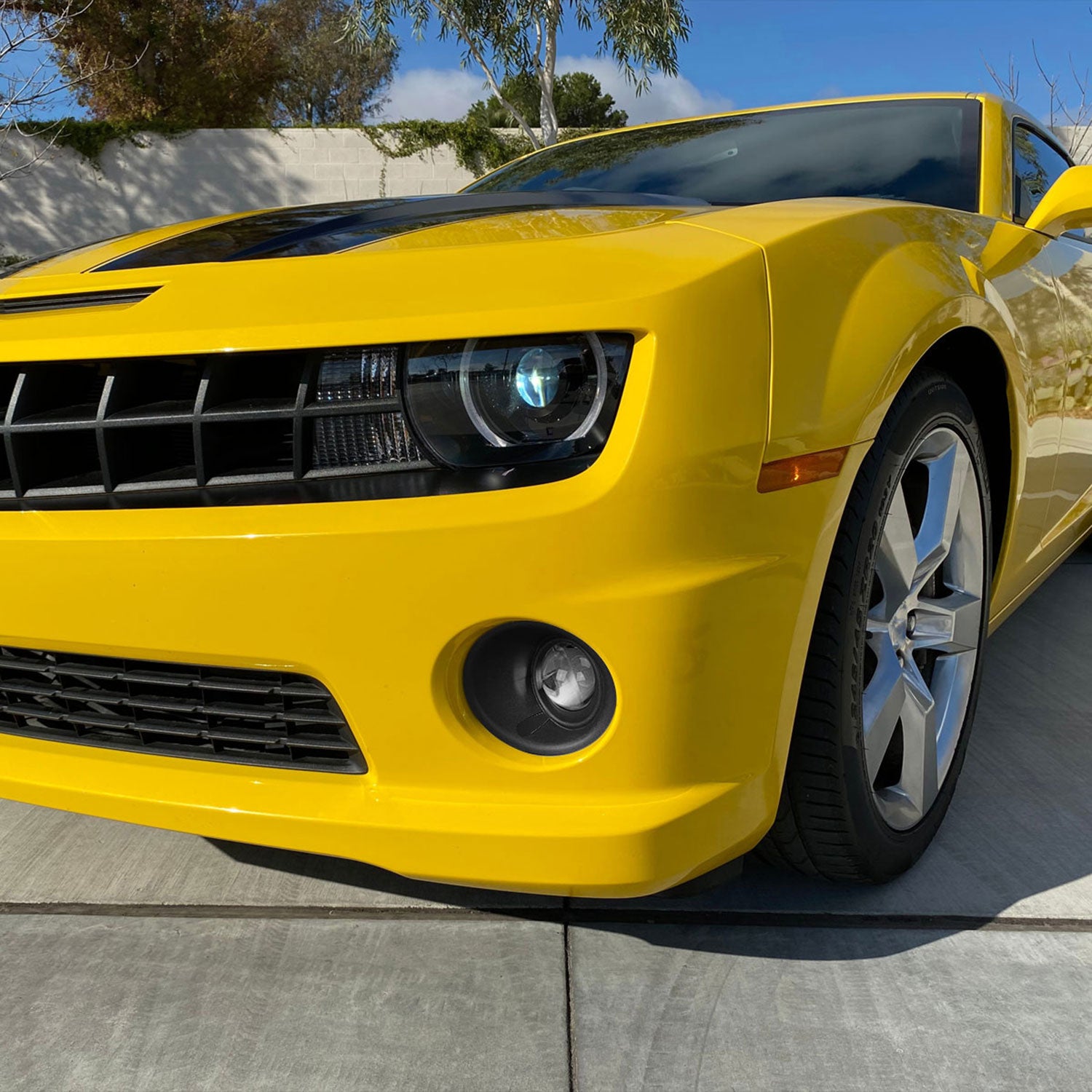 2014-2015 Chevy Camaro 3.6L V6 12V/55W H11 Projector Fog Lights Kit Chrome