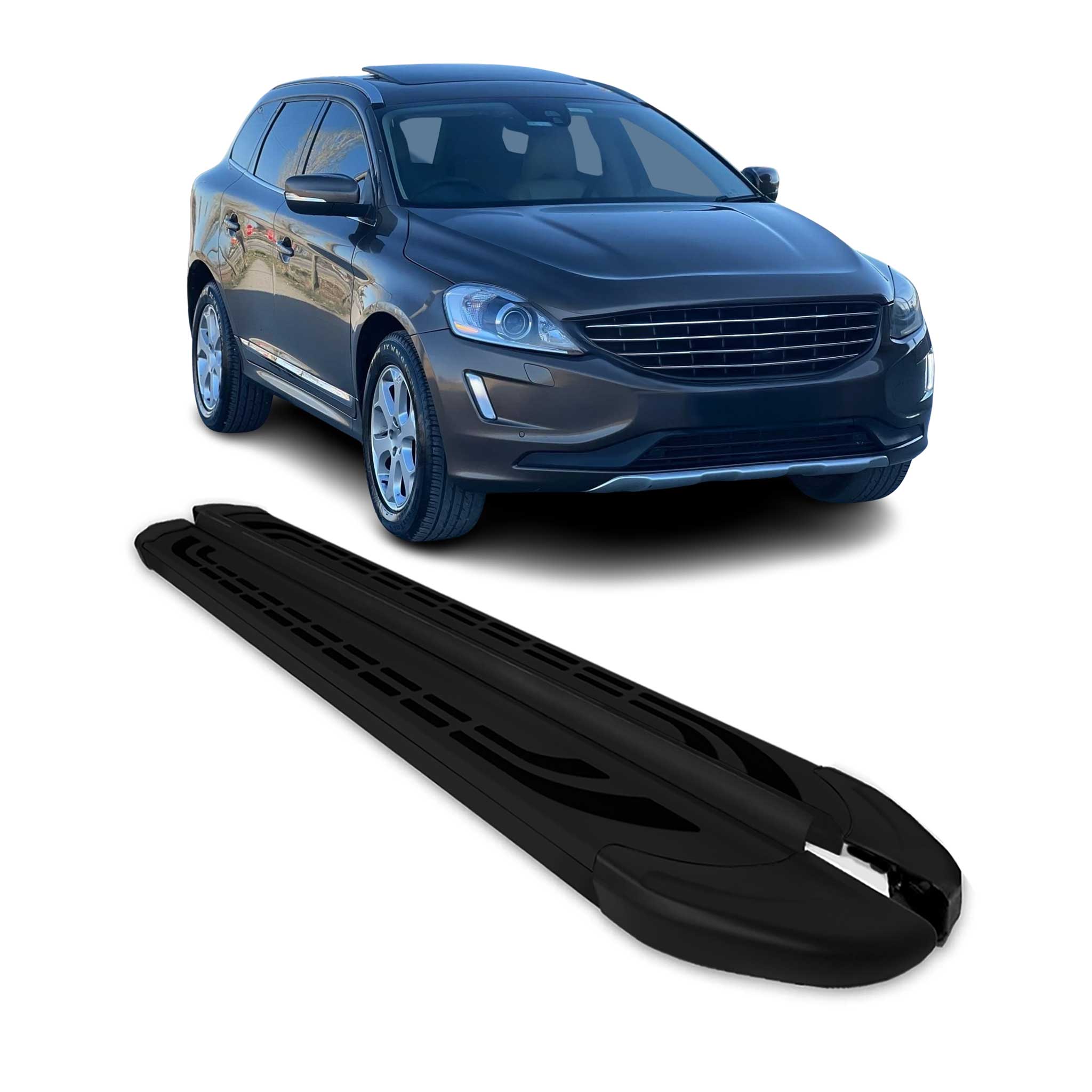 2010-2017 Volvo XC60 Running Boards Side Steps Black