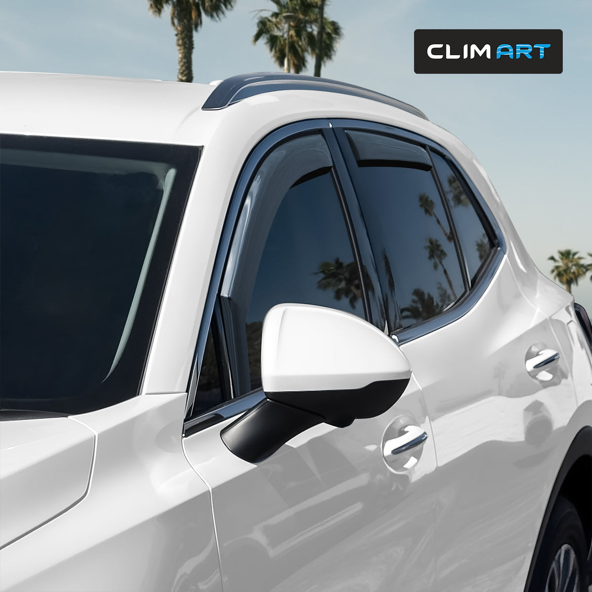 Clim Art Wind Deflectors for Buick Envision 2021-2026 In-channel Dark Smoke 4Pcs