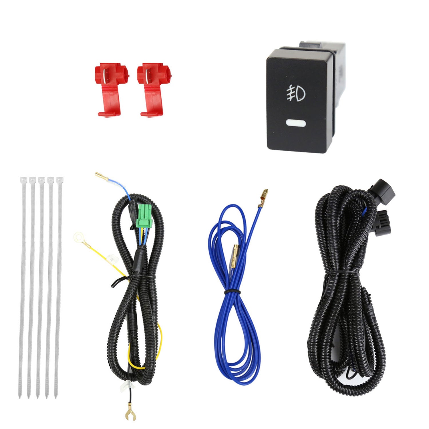 2018-2020 Honda Accord LED Fog Lights Kit Switch & Wiring Harness Chrome/Clear