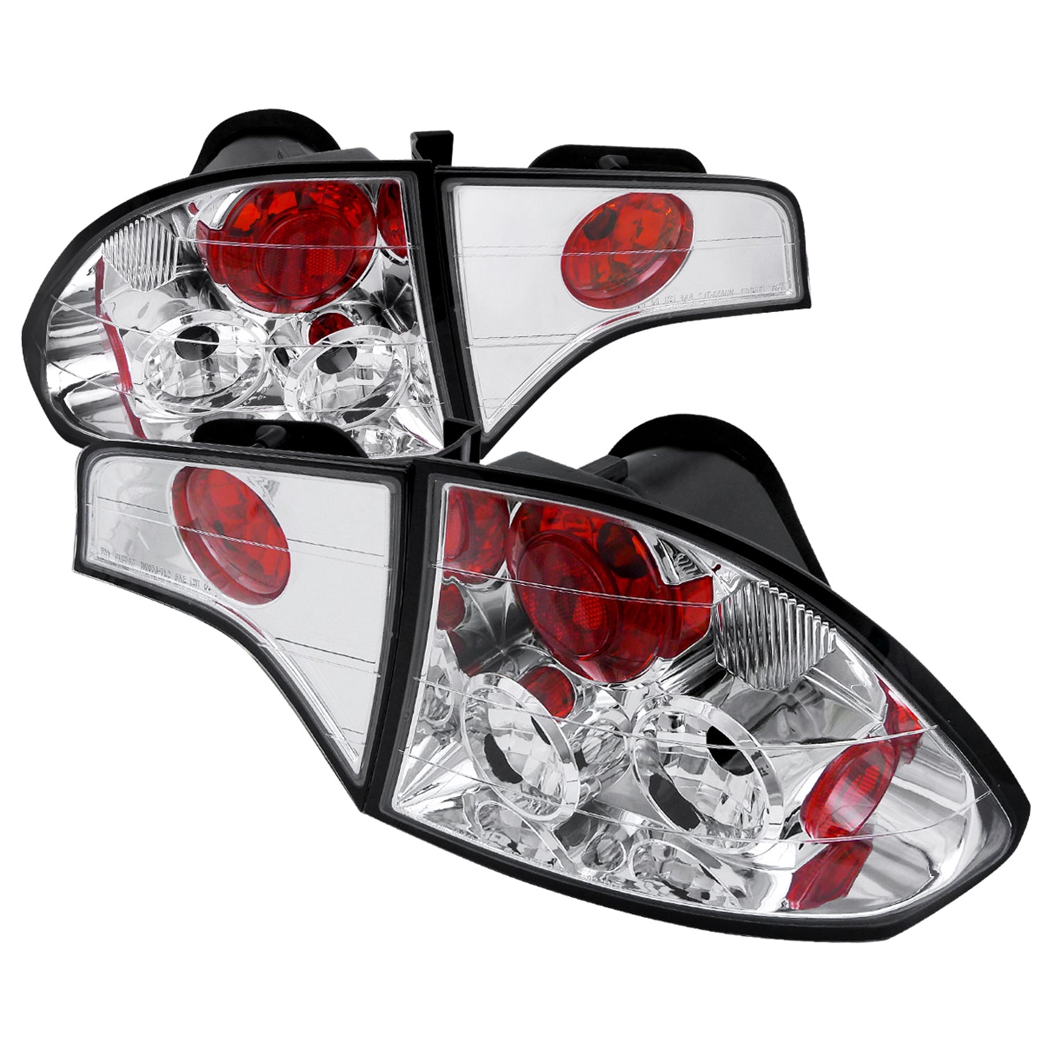 2006-2011 Honda Civic Sedan Tail Lights Chrome Housing/Clear Lens