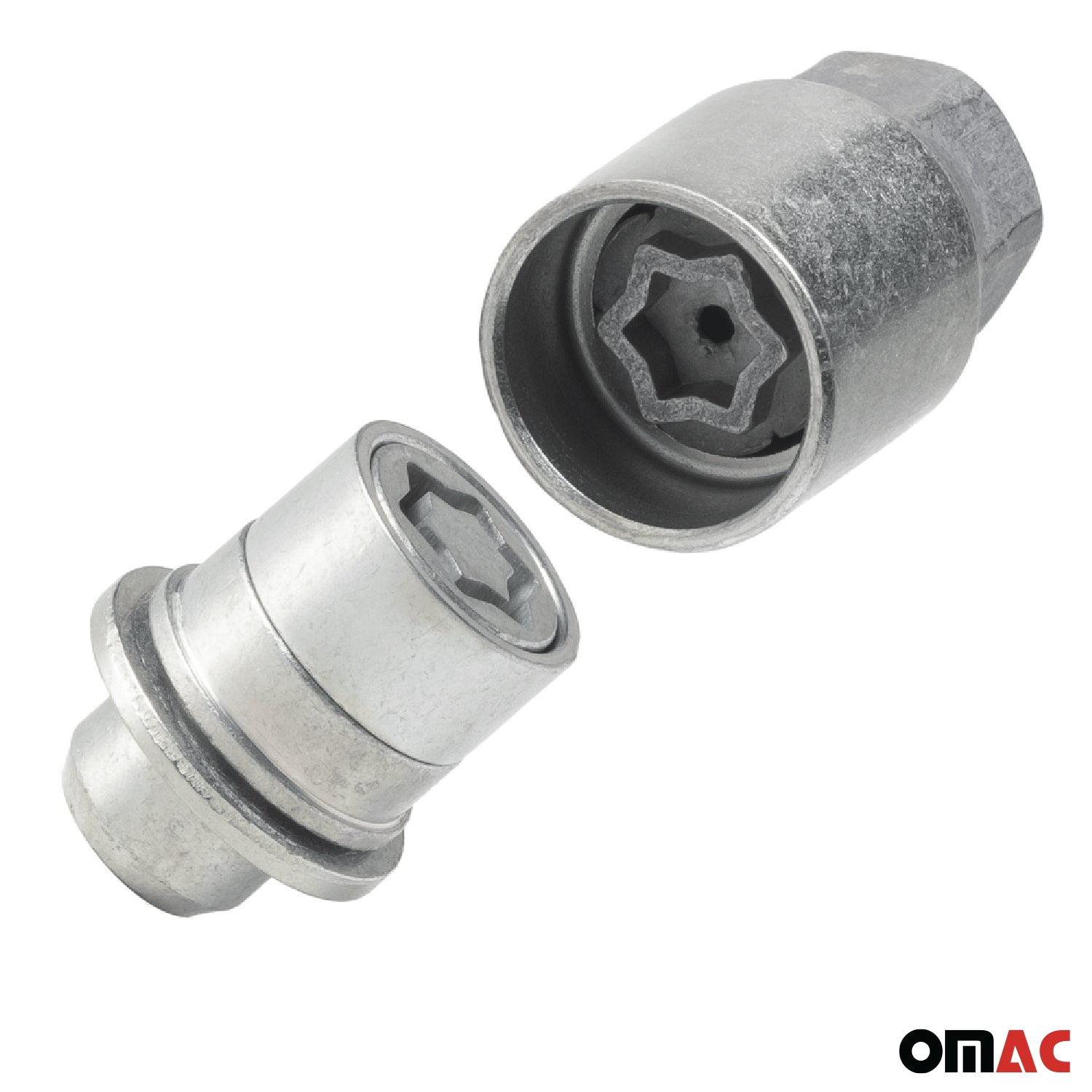 Wheel Lock Kit for Toyota Yaris 2010-2020 M12X1,5 Galvanized Silver 4Locks&1Key