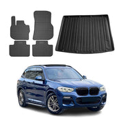 2018-2024 BMW X3 3.gen Floor Mats & Cargo Liner Full Set All Weather Black