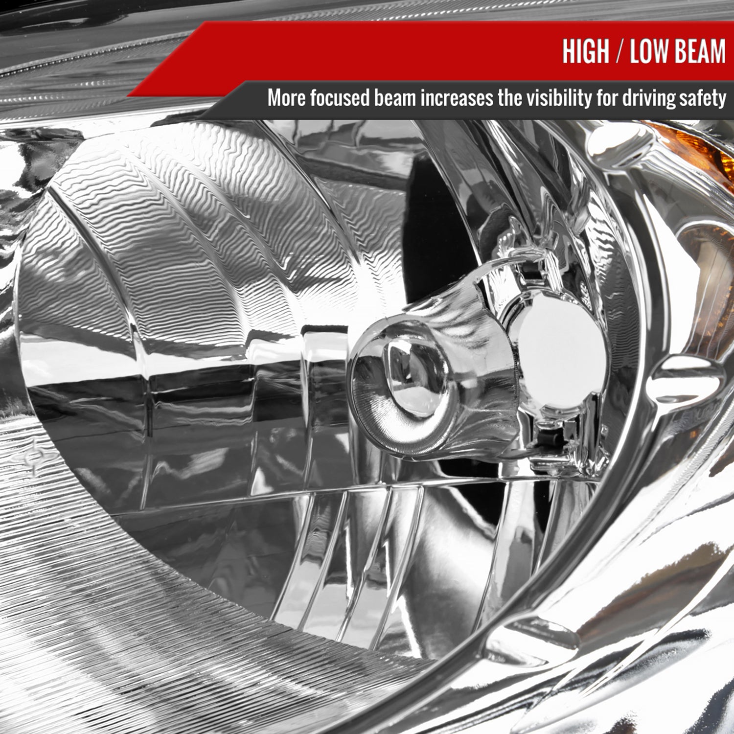 2006-2011 Chevrolet HHR Factory Style Headlights Chrome Housing/Clear Lens