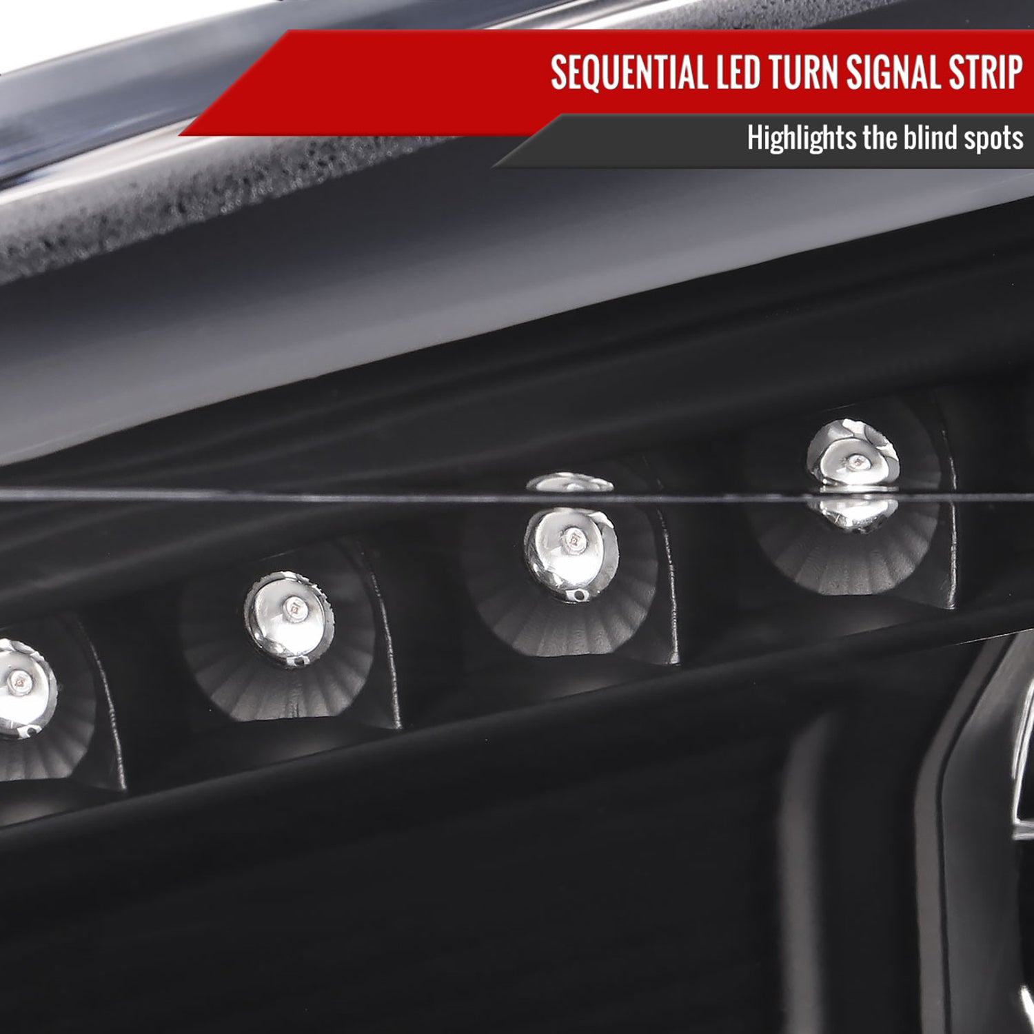 2015-2018 Ford Focus LED Sequential Signal Projector Headlights Matt Black