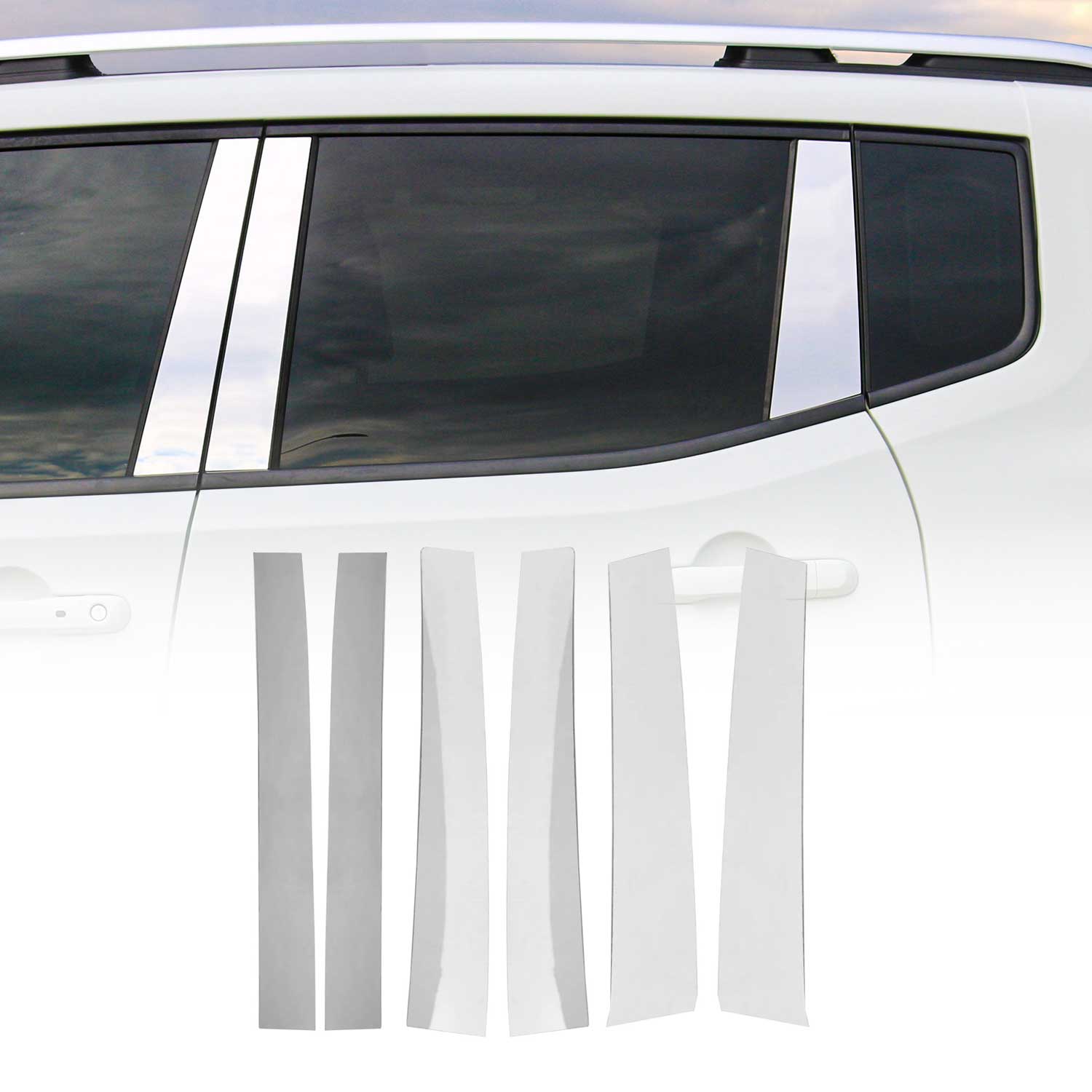 2011-2017 Toyota Sienna Window Pillar Posts Door Trim Cover Stainless Steel Silver 6x