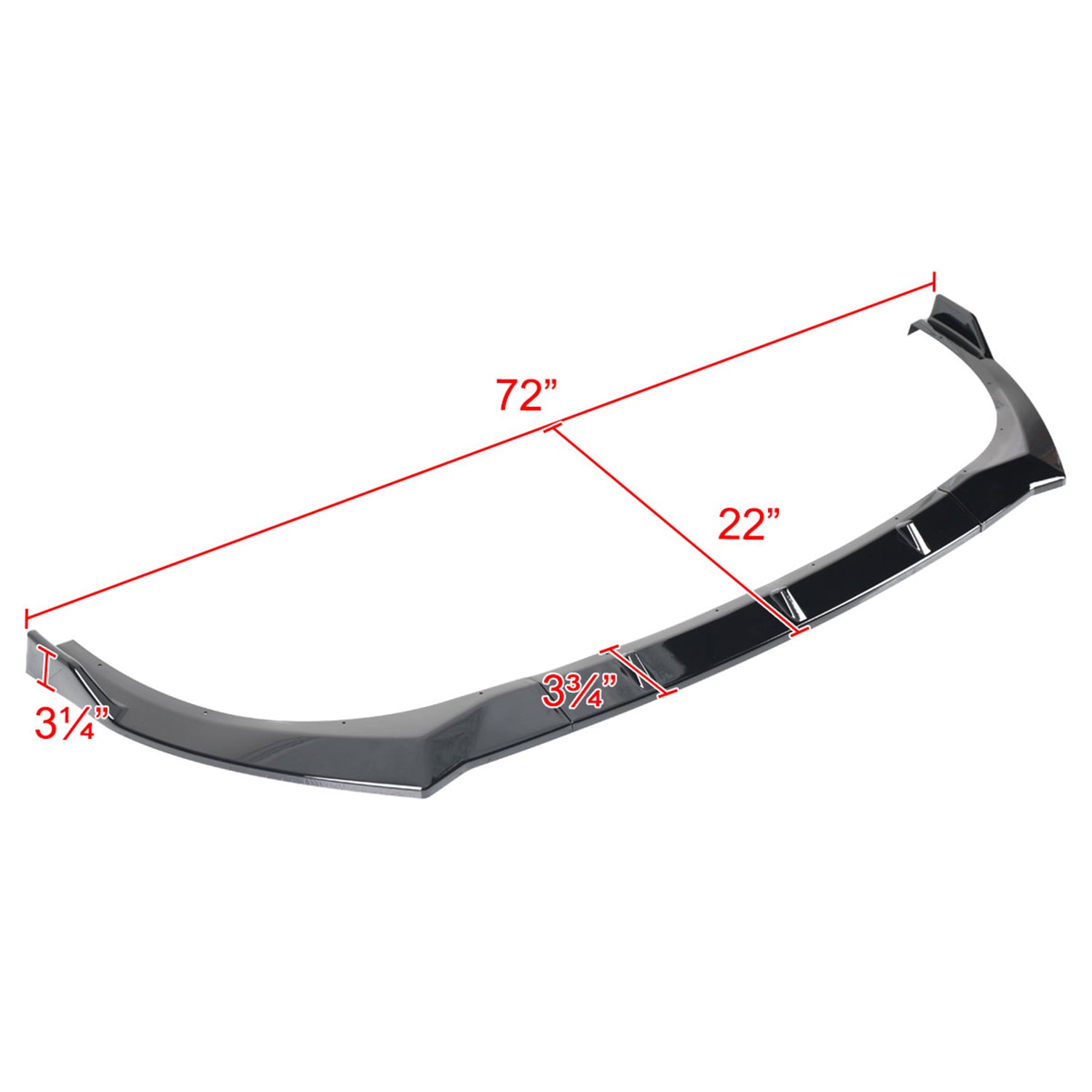 2021-2022 Hyundai Elantra Glossy Black 3Pcs Front Bumper Lip Splitter Kit