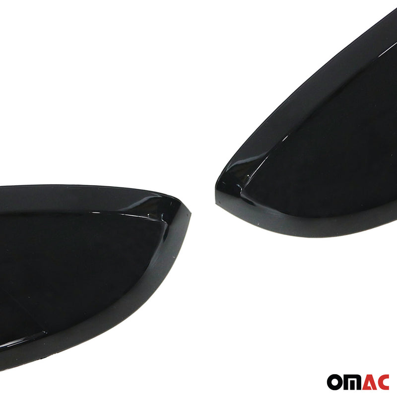 Side Mirror Cover Caps Fits Audi A4 S4 A5 S5 2017-2024 Piano Black 2 Pcs