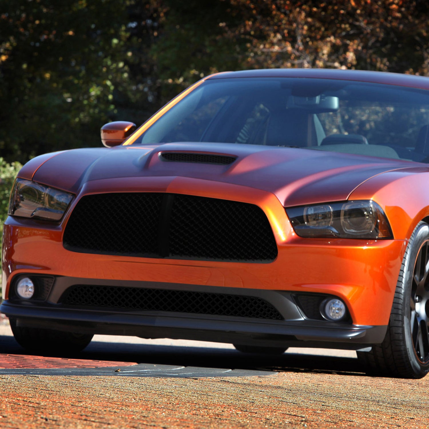 2011-2014 Dodge Charger Black ABS Front Lower Mesh Grille