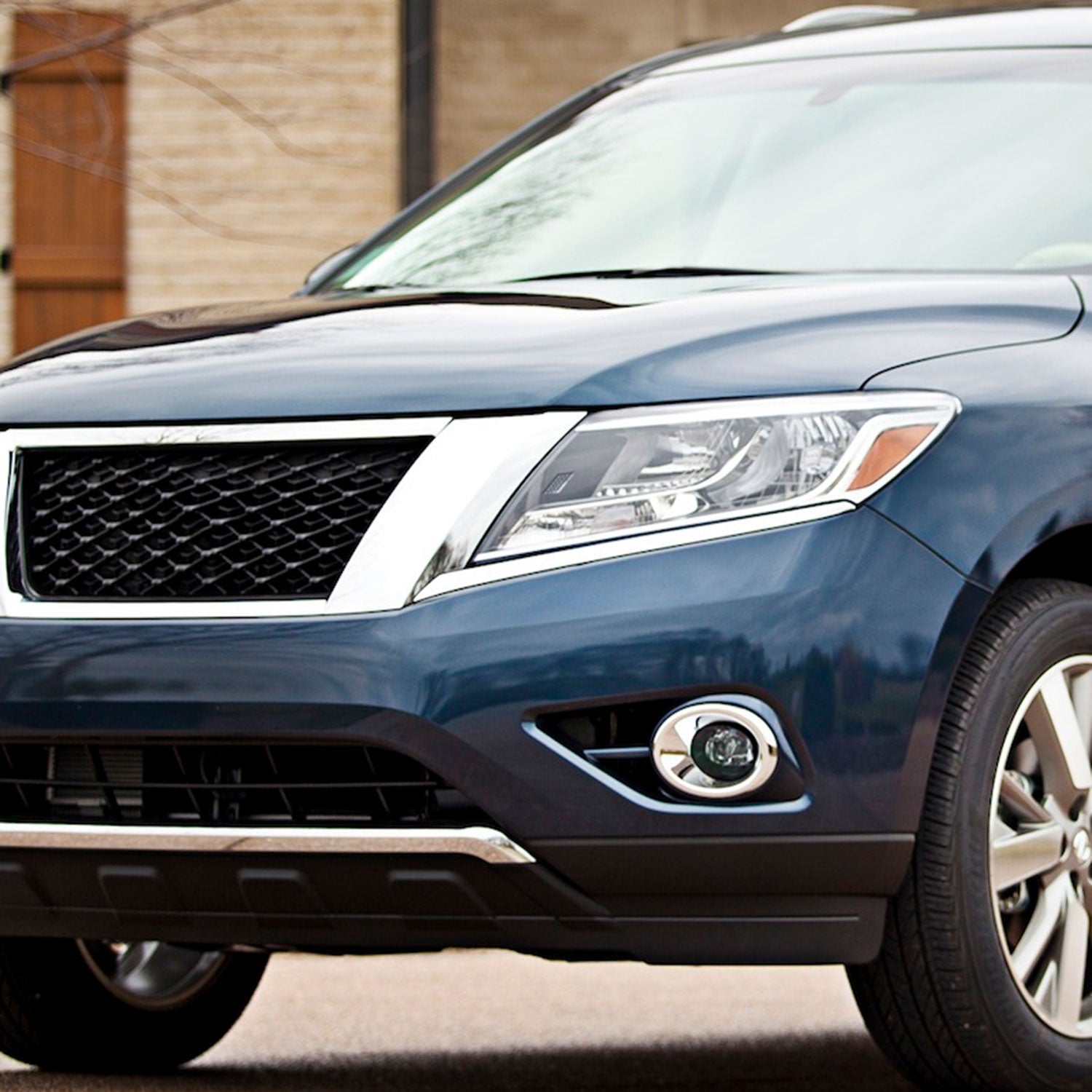 2013-2016 Nissan Pathfinder 6500K LED Projector Bumper Fog Lights Kit Chrome