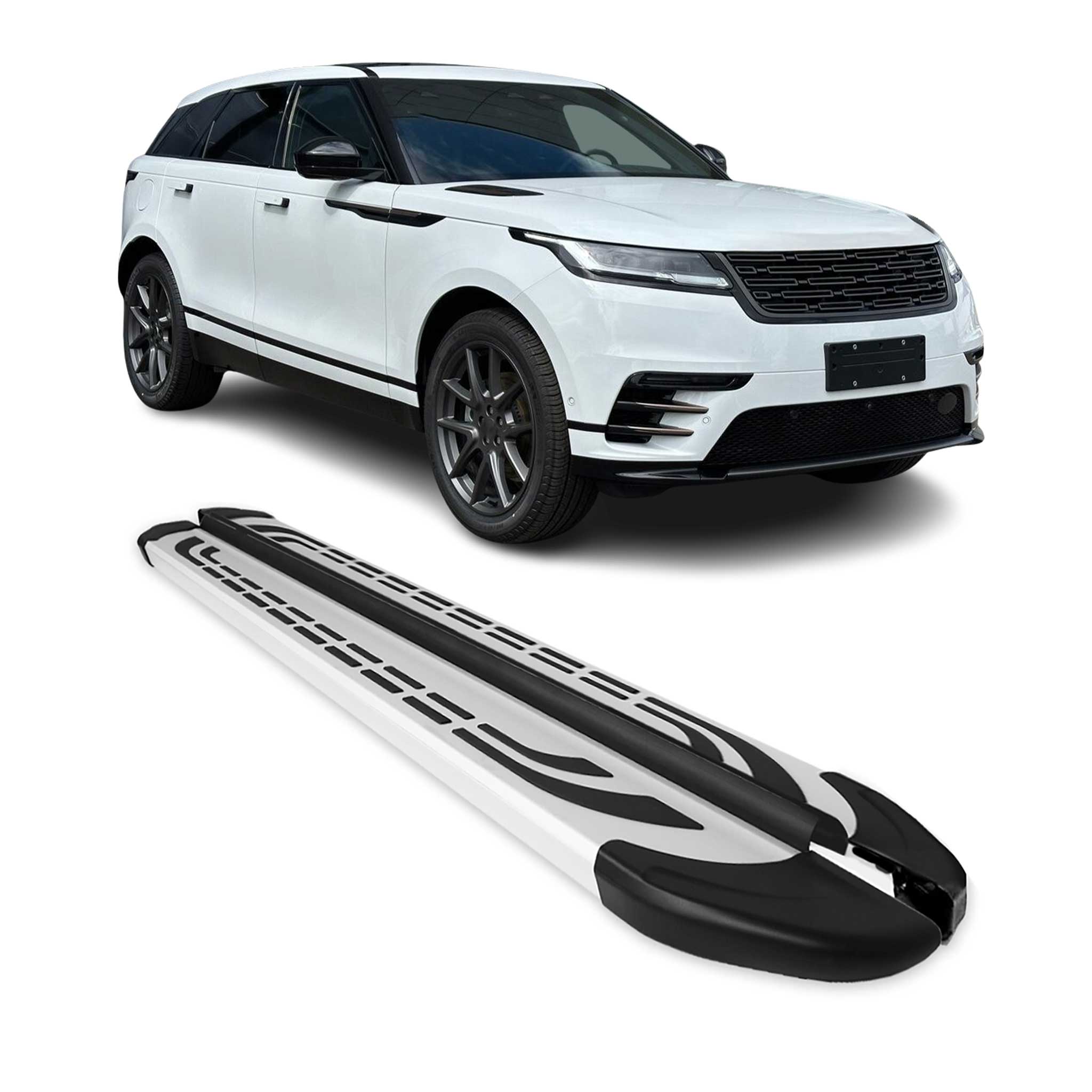 2018-2026 Land Rover Range Rover Velar Running Boards Side Steps Silver