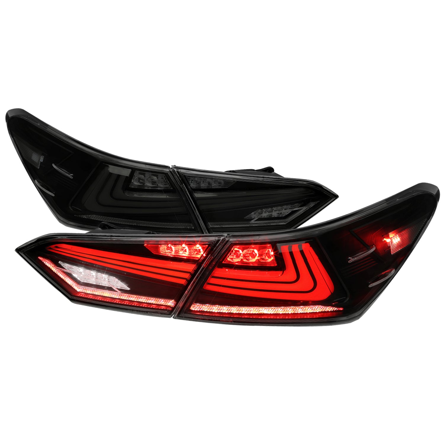 2018-2022 Toyota Camry LED Tail Lights Signal Lamps Matt Black/Smoke