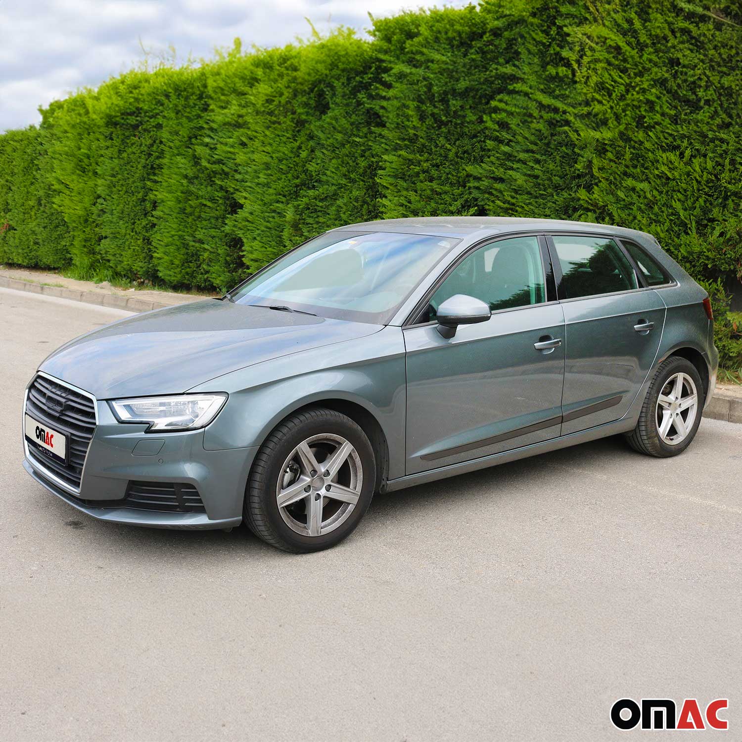 Dark Chrome Side Door Streamer Body Molding Trim Stainless Steel 4 Pc