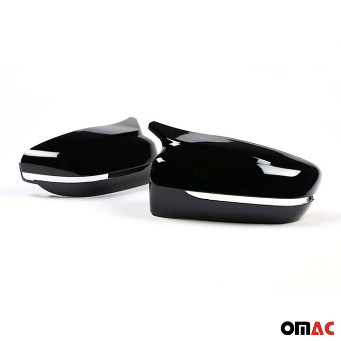 Side Mirror Cover Caps fits BMW 4 Series G22 Coupe 2021-2025 ABS Gloss Black