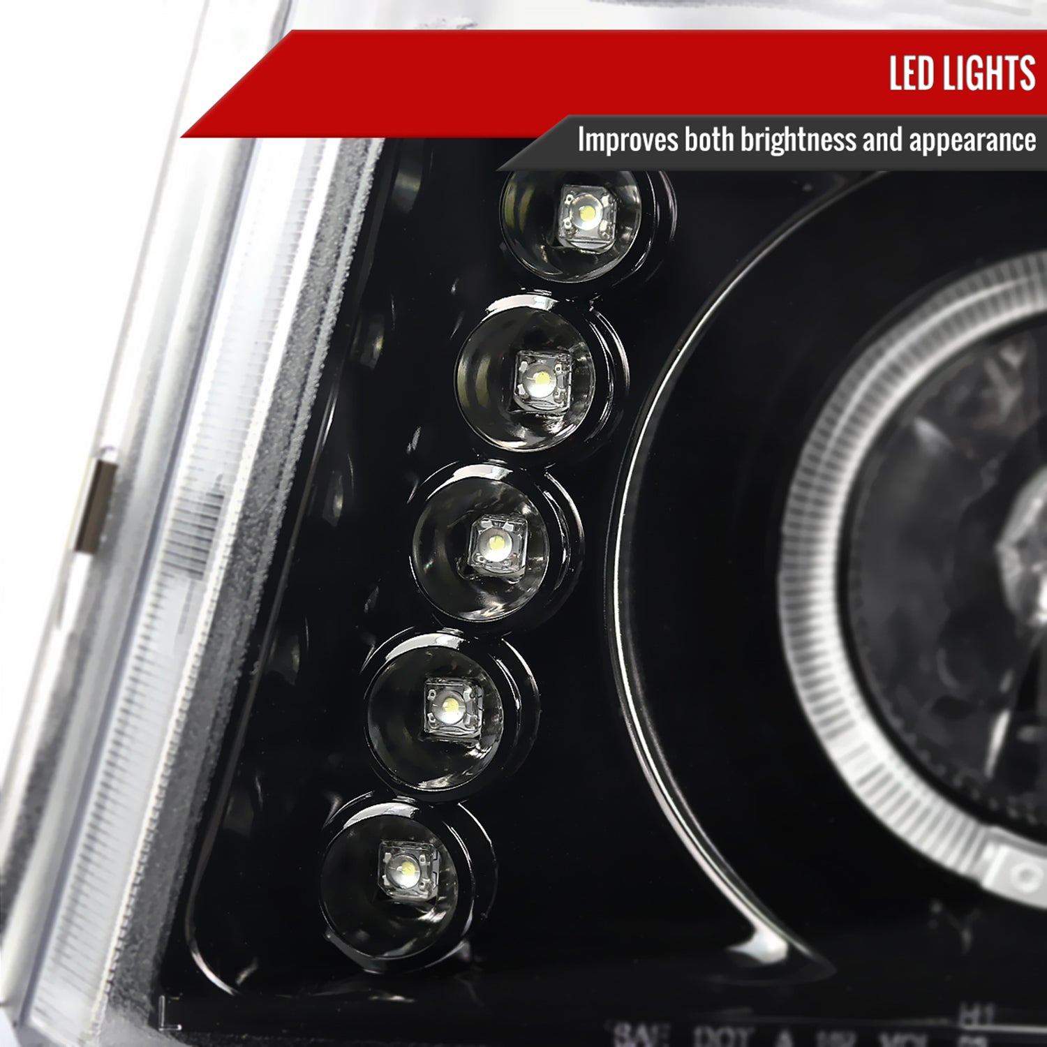 2004-2012 GMC Canyon/ Chevy Colorado Dual Halo Projector Headlights Jet Black