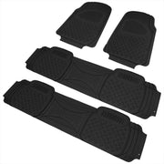 Universal fit Rubber NonSlip Car Floor Mats Liner All Weather 4Pcs Black