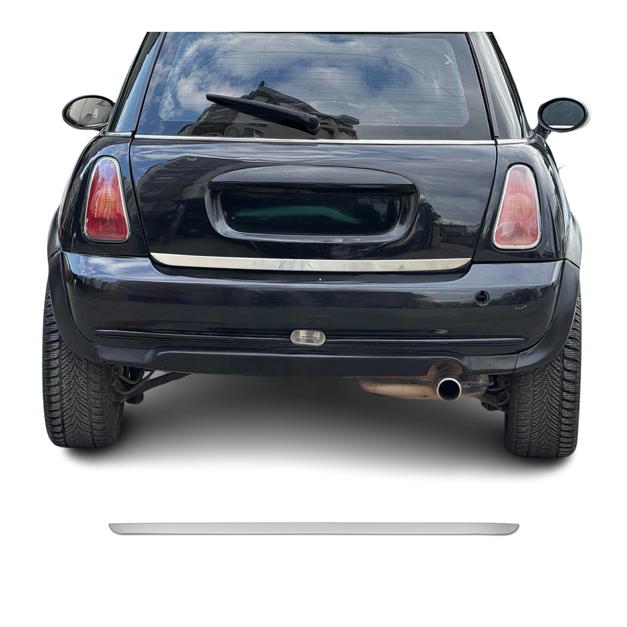 2006-2013 Mini Cooper R56 Rear Trunk Lid Molding Trim Stainless Steel Silver 1Pc