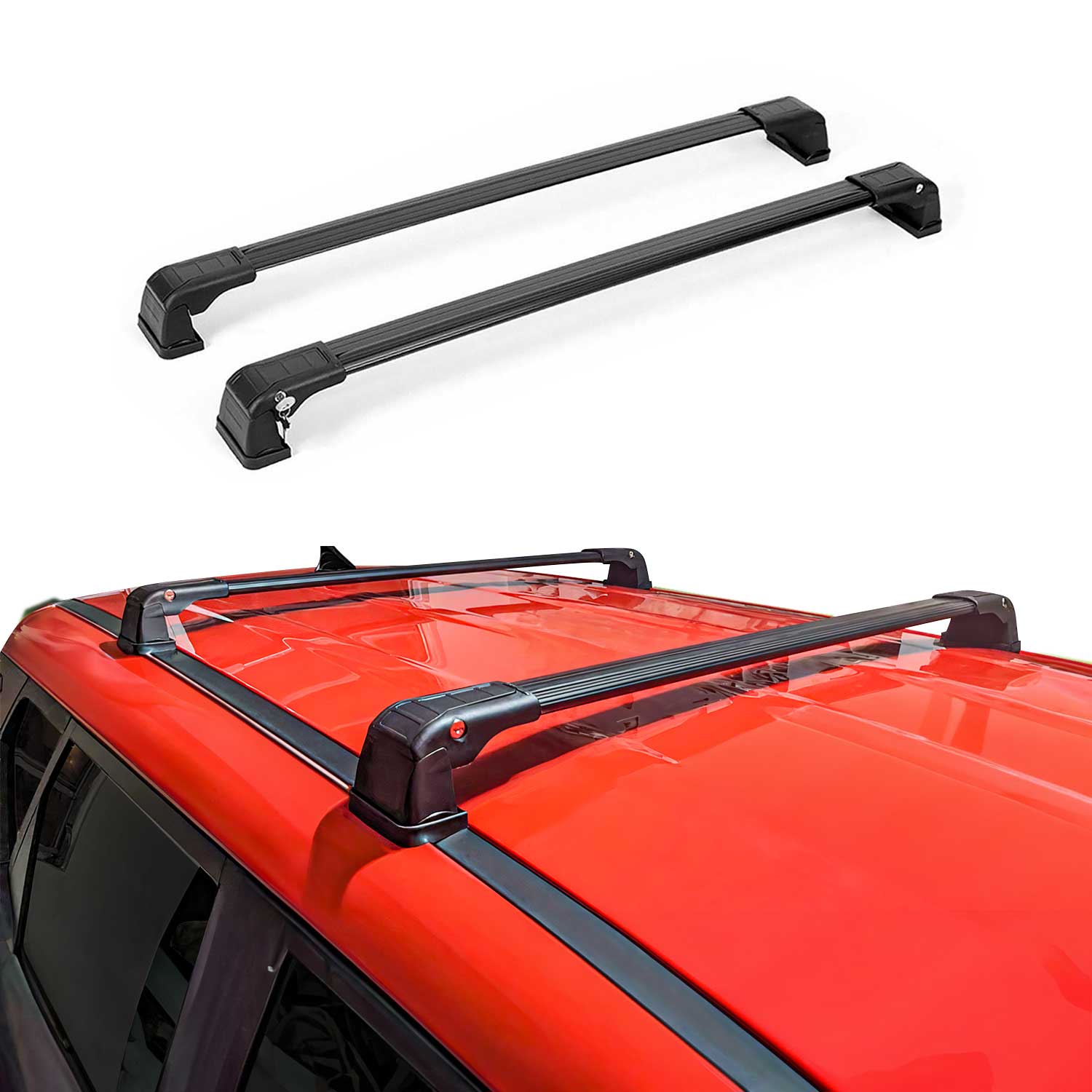2010-2013 Mazda 3 Sedan Roof Rack Cross Bars Black