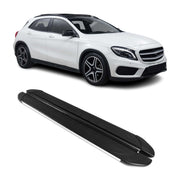 2015-2019 Mercedes GLA Class X156 Running Boards Side Steps Silver & Black