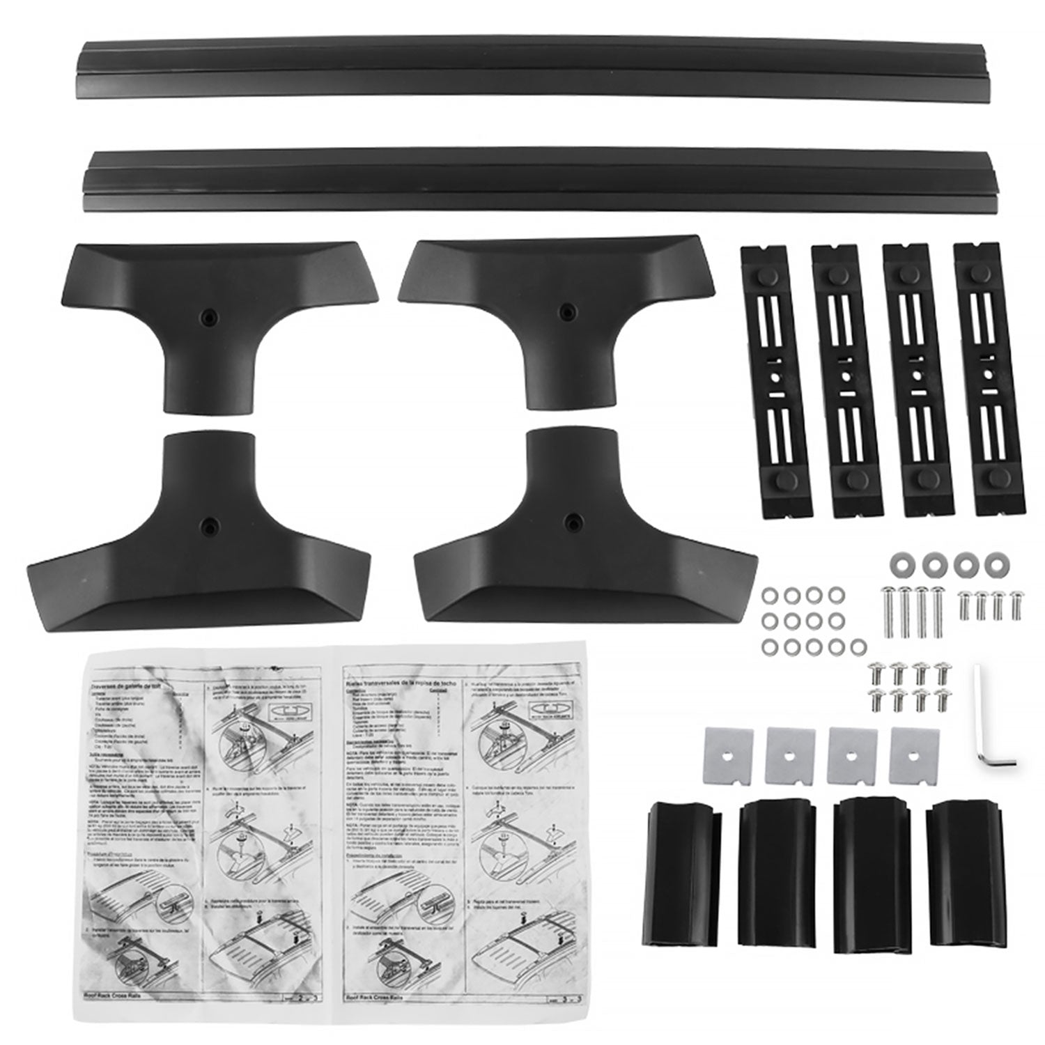 2009-2017 Chevrolet Traverse Aluminum Roof Rack Cross Bars Black