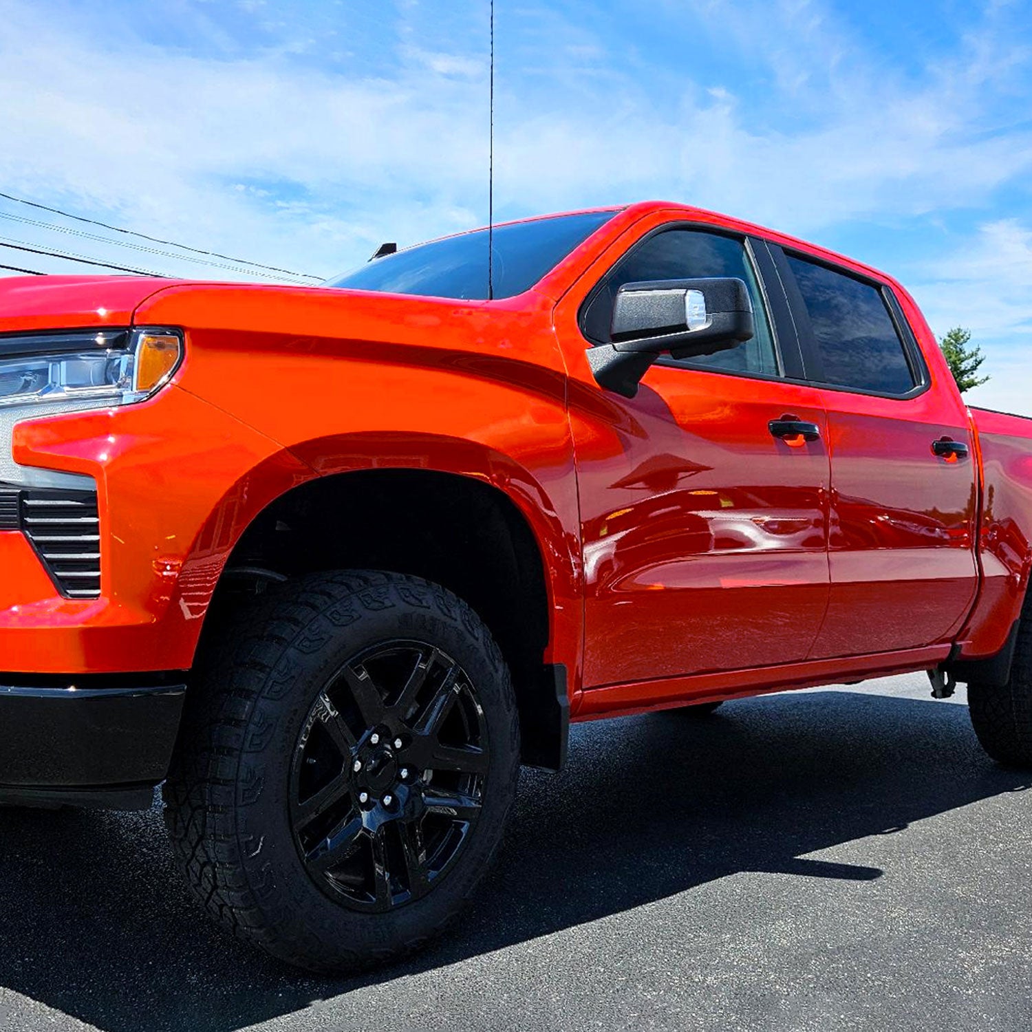 2019-2024 Chevy Silverado 1500 Black Auto-Fold Side Mirror Driver Side