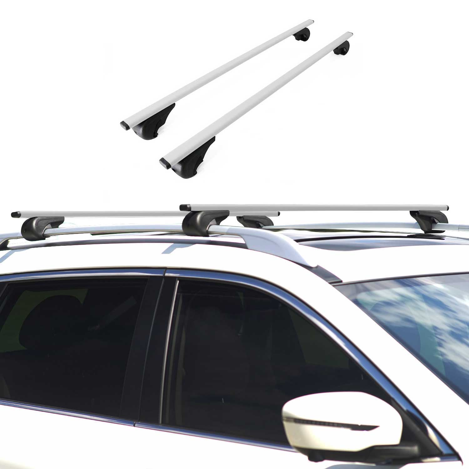 2006-2009 Toyota 4Runner Roof Rack Cross Bars Silver
