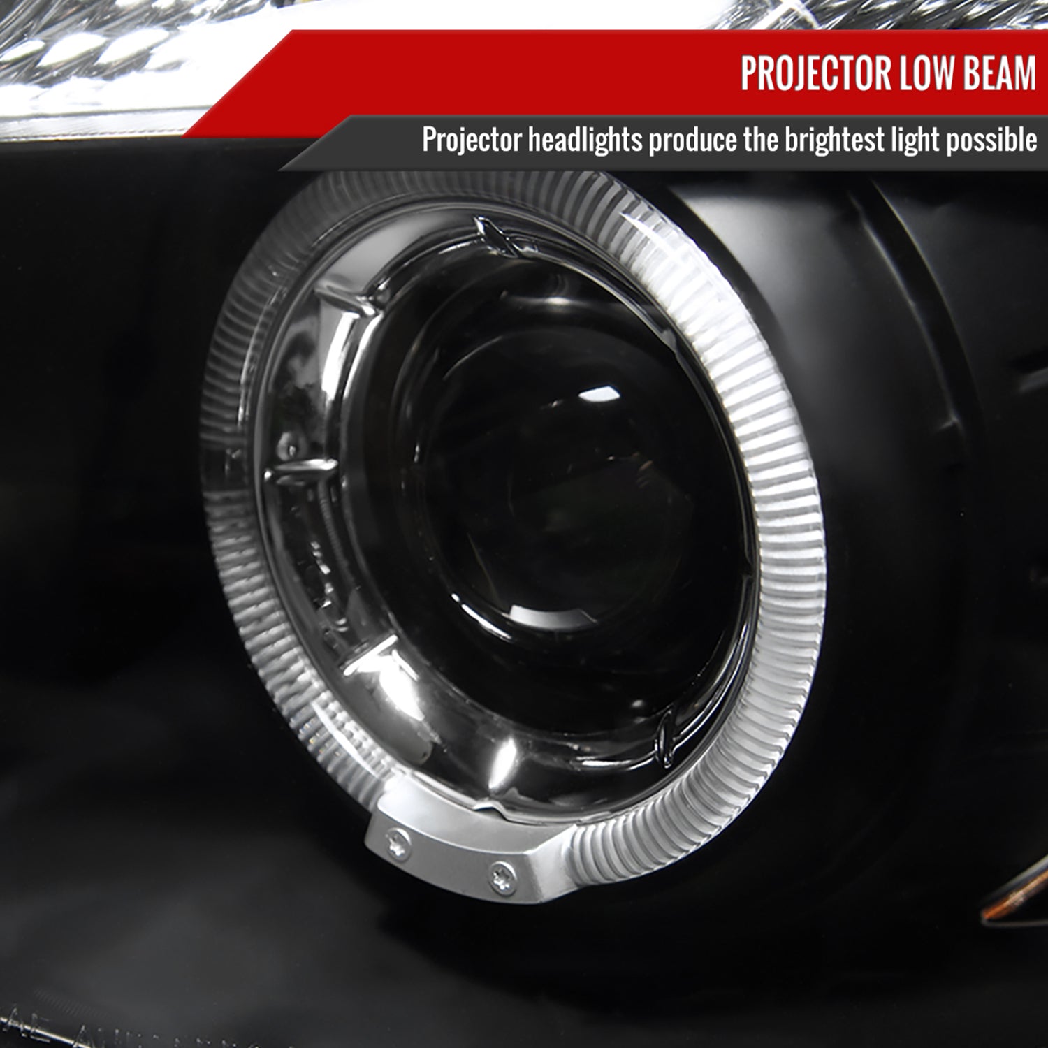 2004-2013 BMW E81 E82 E87 E88 Dual Halo Projector Headlights LED Light Black