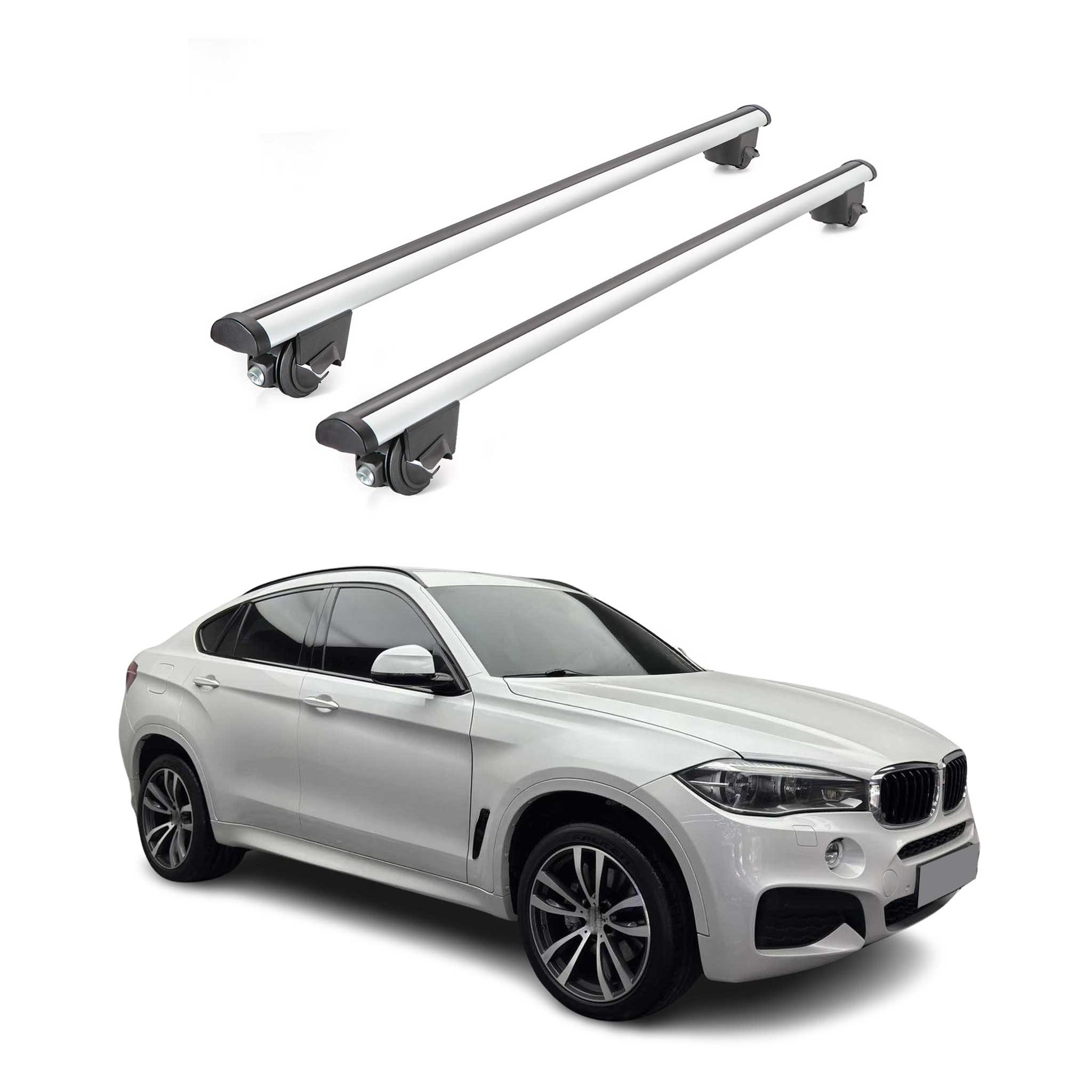 2015-2019 BMW X6 F16 Roof Rack Cross Bars Silver