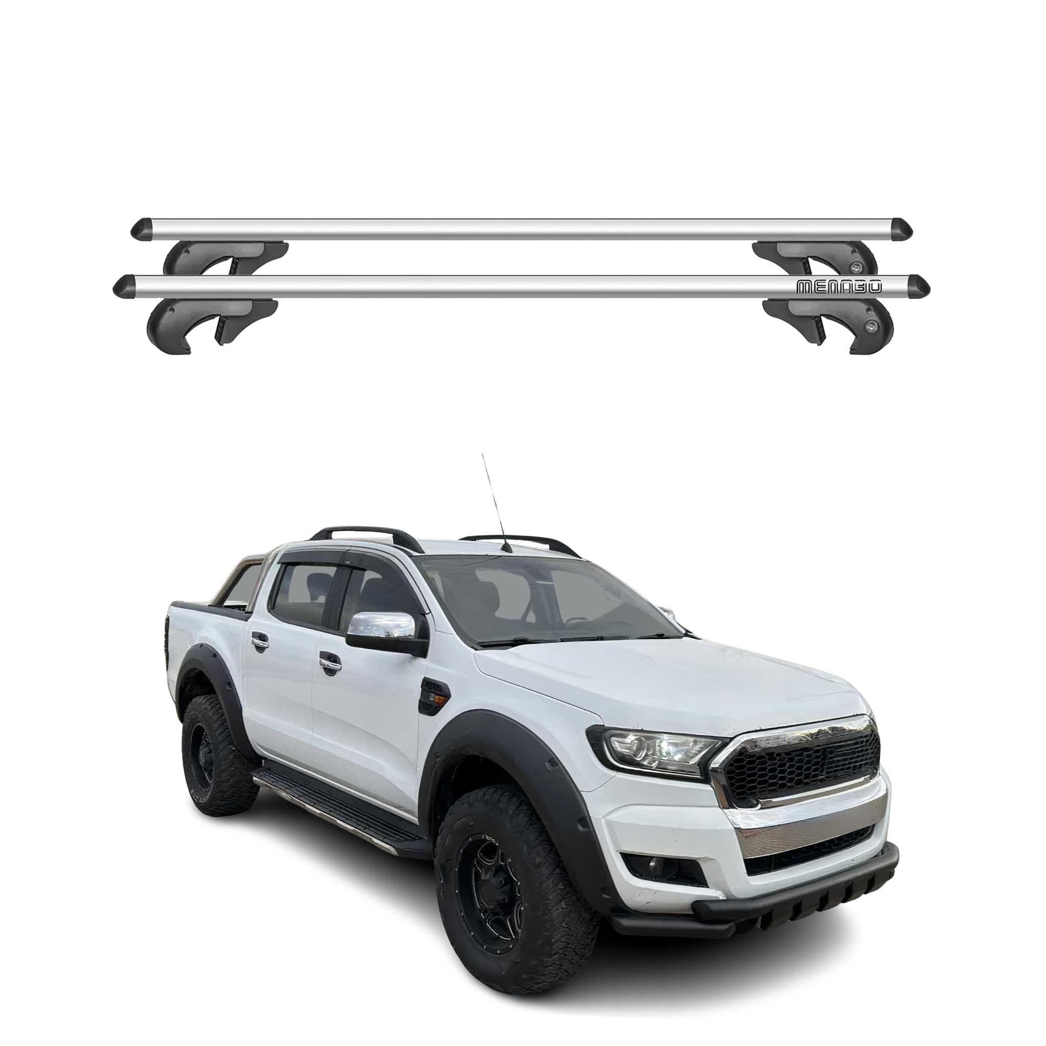 2019-2023 Ford Ranger Roof Rack Cross Bars Silver