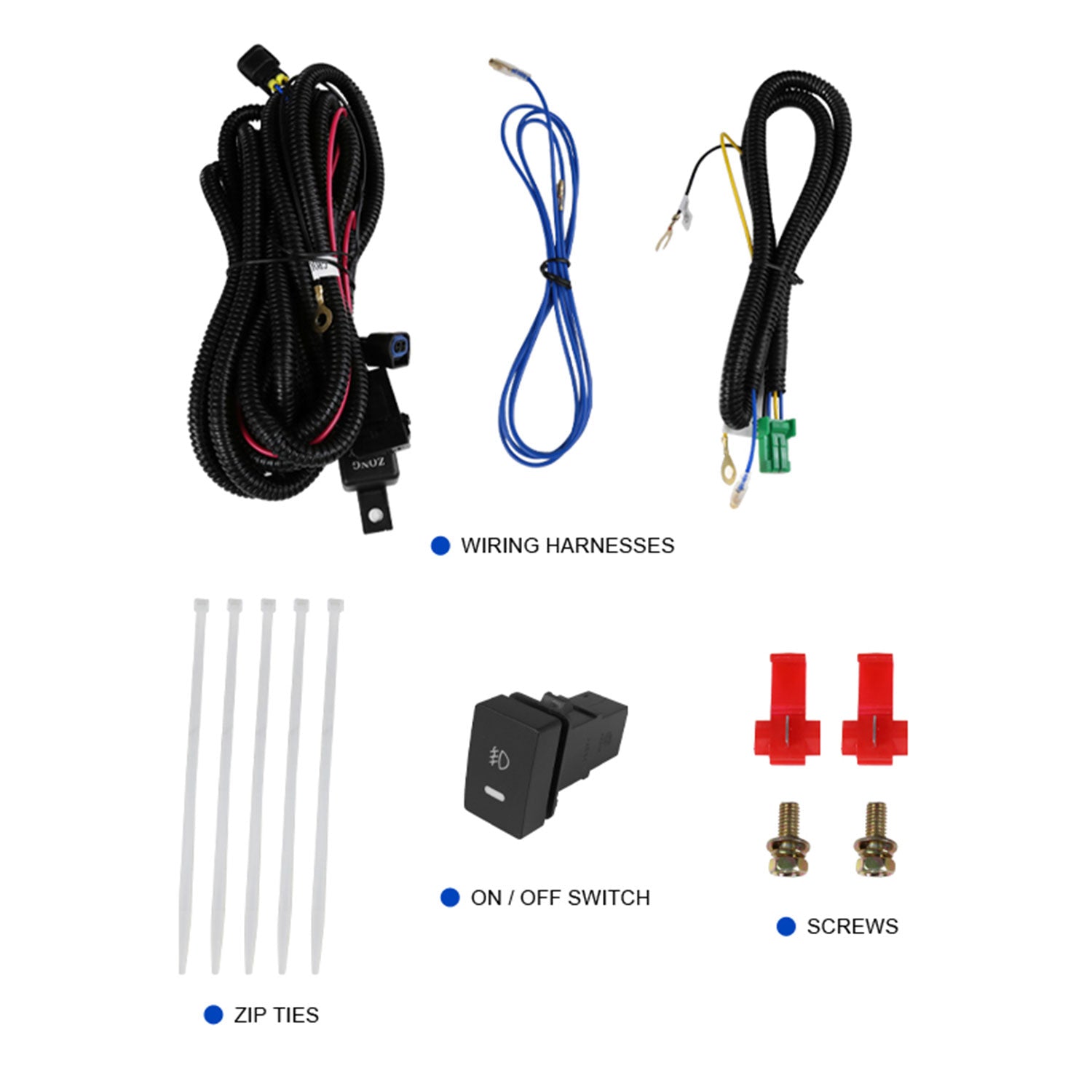 2016-2017 Honda Accord Coupe LED Fog Lights Kit Chrome Housing/Clear Lens