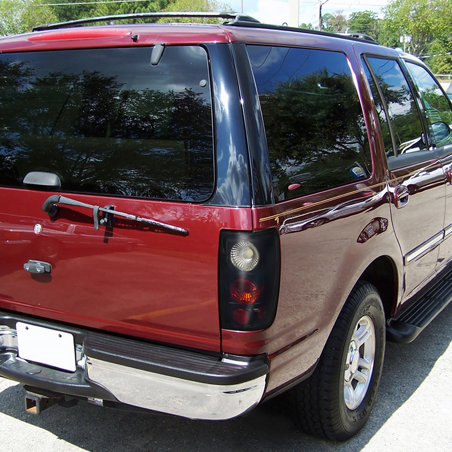 1997-2002 Ford Expedition Tail Lights Glossy Black Housing/Smoke Lens
