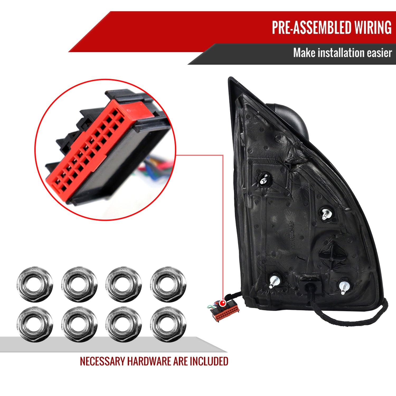 2008-2016 Ford F-250/350/450/550 Heated Towing Mirrors Smoke & Turn Signal