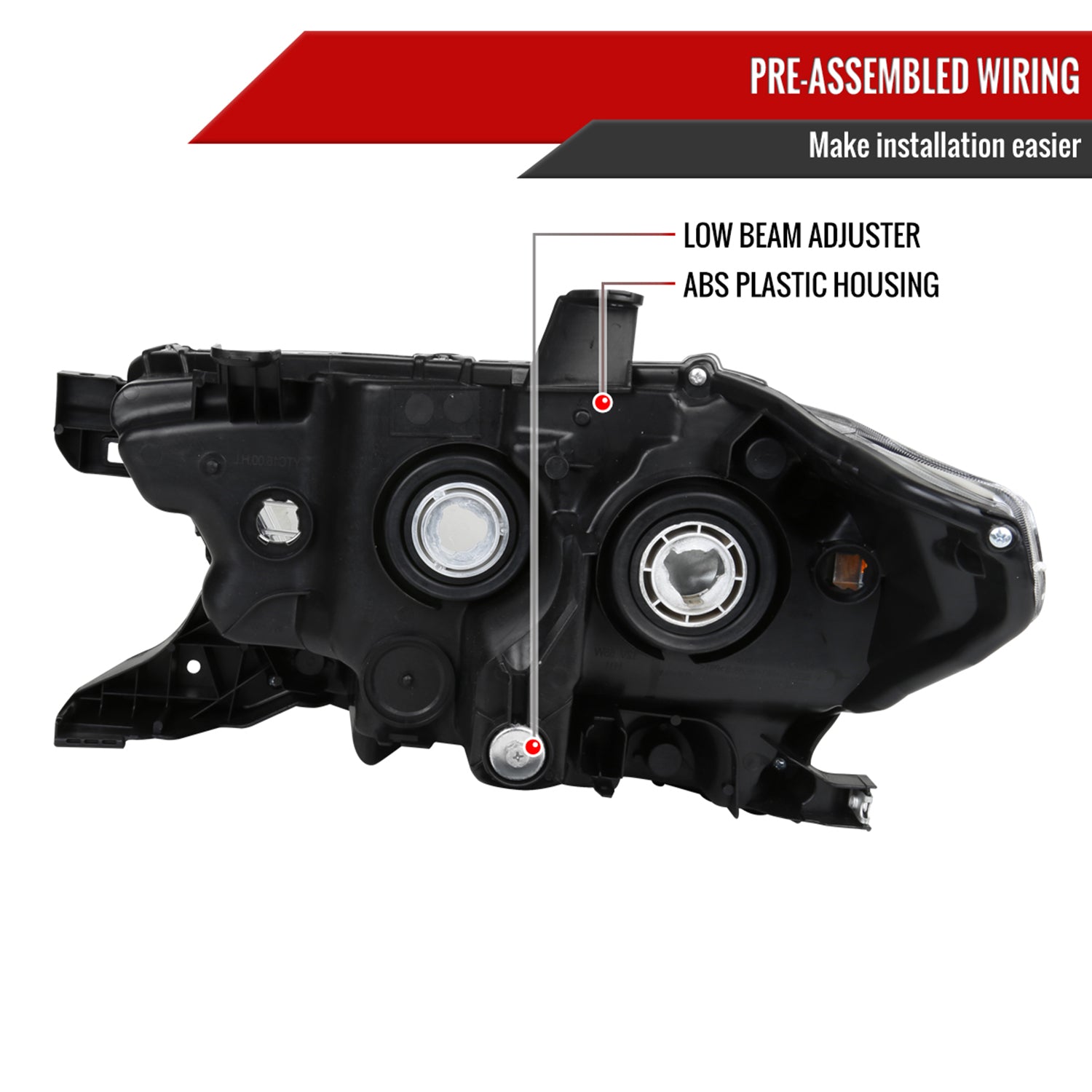 2016-2023 Toyota Tacoma Chrome Clear Projector Headlight Passenger Side Only