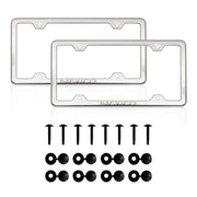 MEXICO Print License Plate Frame Chrome Stainless Steel 2 Pcs.