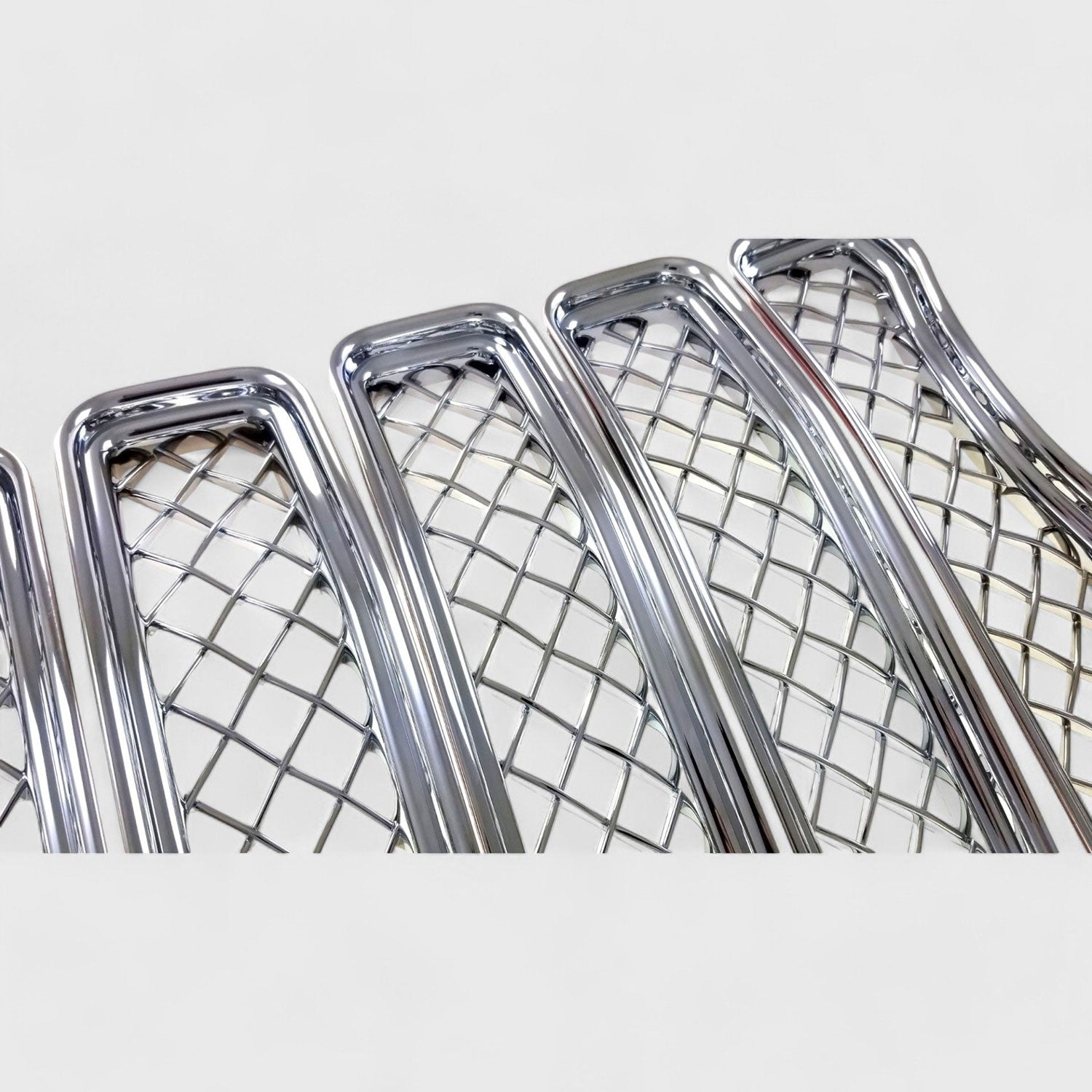 2018-2023 Jeep Wrangler JL Grille Overlay Chrome 7Pcs ABS Plastic