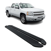 2007-2019 Chevy Silverado / GMC Sierra 1500 2500HD 3500HD CrewCab Running Boards Side Step Nerf Bars Alu Black