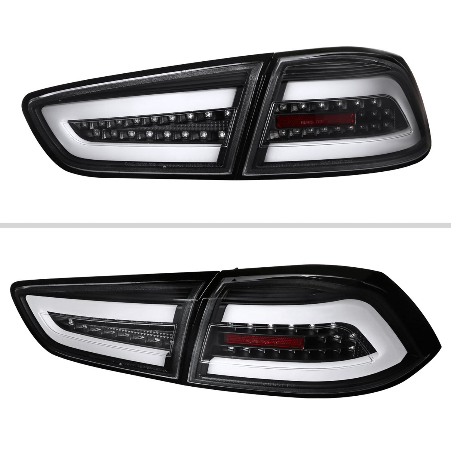 2008-2017 Mitsubishi Lancer / 2008-2015 Lancer EVO X LED Tail Lights Matt Black