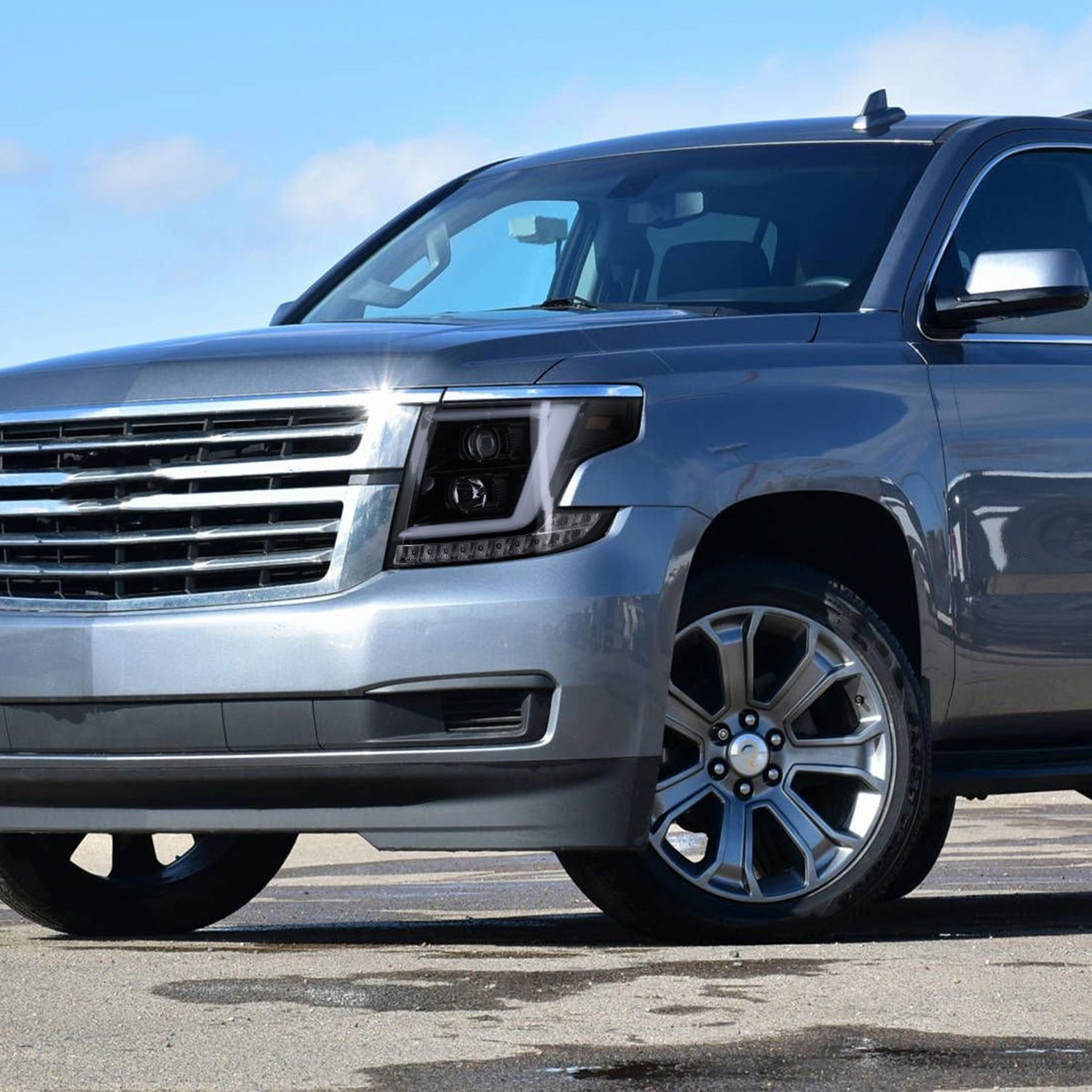 2015-2020 Chevy Tahoe Suburban/ Suburban 3500HD Headlights LED Signal Smoke