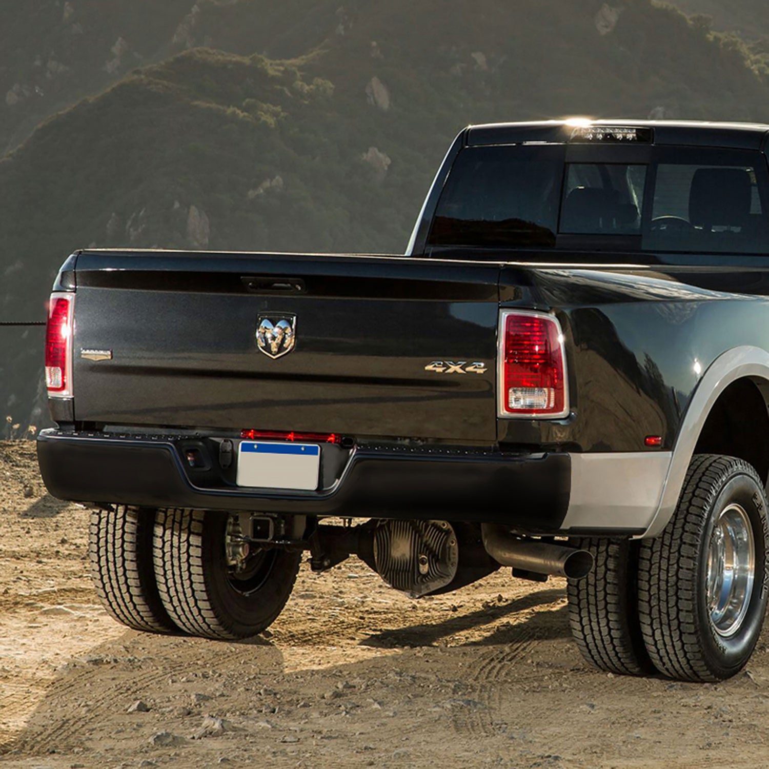 2009-2018 Dodge RAM 1500 2500 3500 Black Steel Replacement Rear Step Bumper