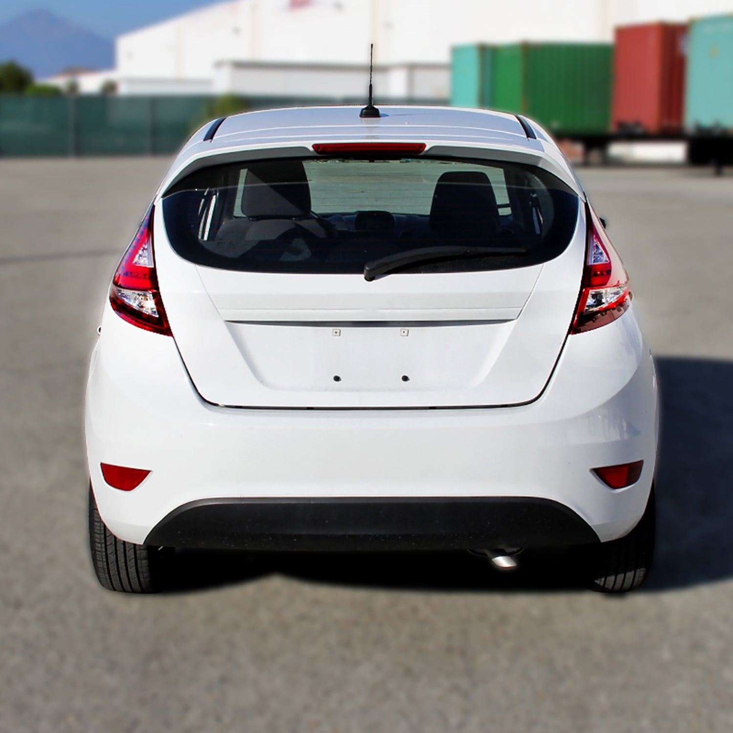 2011-2013 Ford Fiesta Hatchback LED Tail Lights Chrome Housing/Red Lens