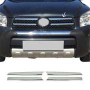 2006-2009 Toyota RAV4 Front Bumper Grill Trim Molding Stainless Steel Silver 4 Pcs