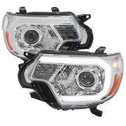 2012-2015 Toyota Tacoma LED CBar Projector Headlights LED Parking Light Chrome