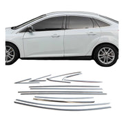 2012-2018 Ford Focus Sedan Window Molding Trim Streamer Stainless Steel