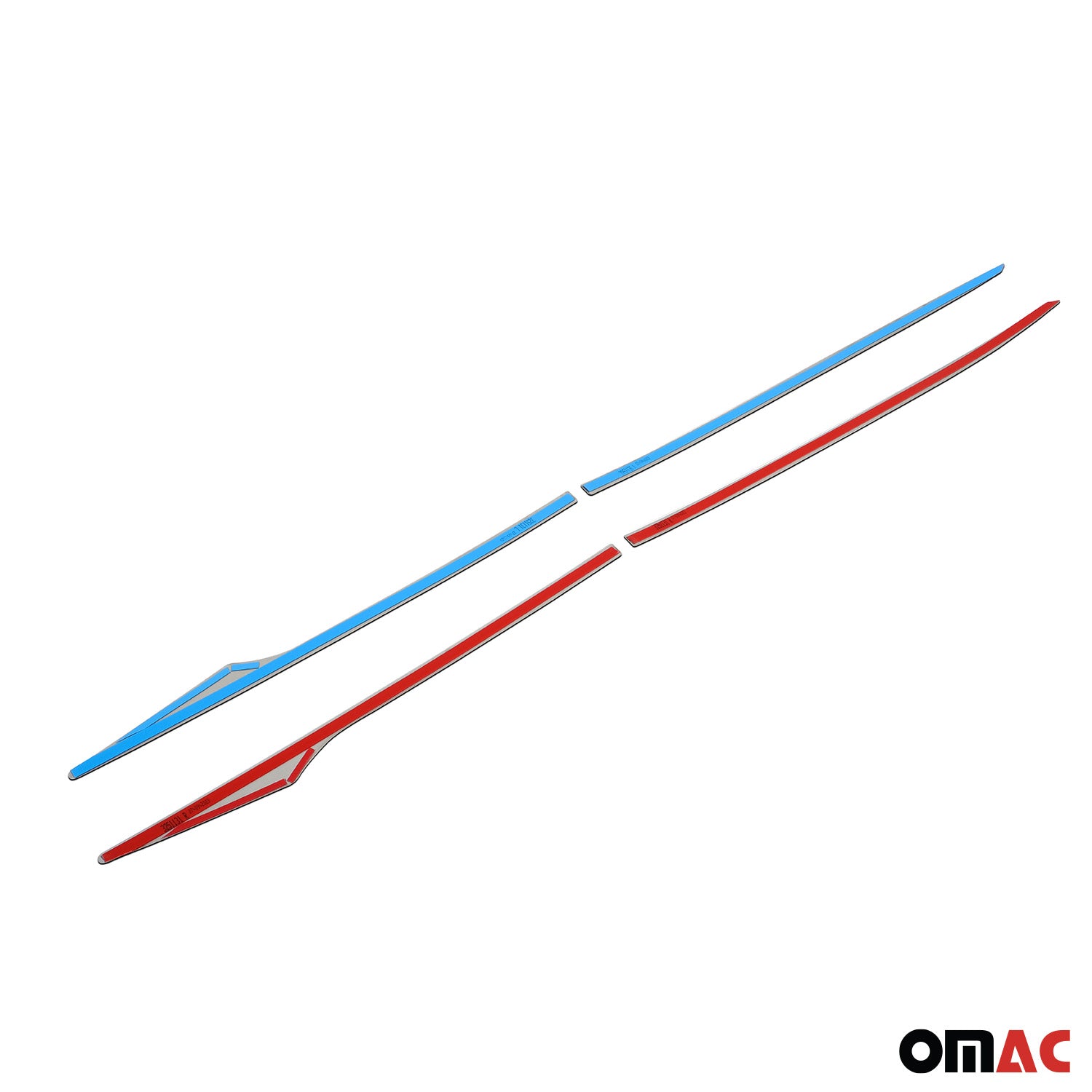 2020-2023 Hyundai i20 Side Door Molding Trim Skirt S.Steel Silver Glossy 4 Pcs