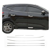2010-2015 Hyundai Tucson Window Molding Trim Streamer Stainless Steel Silver 6 Pcs