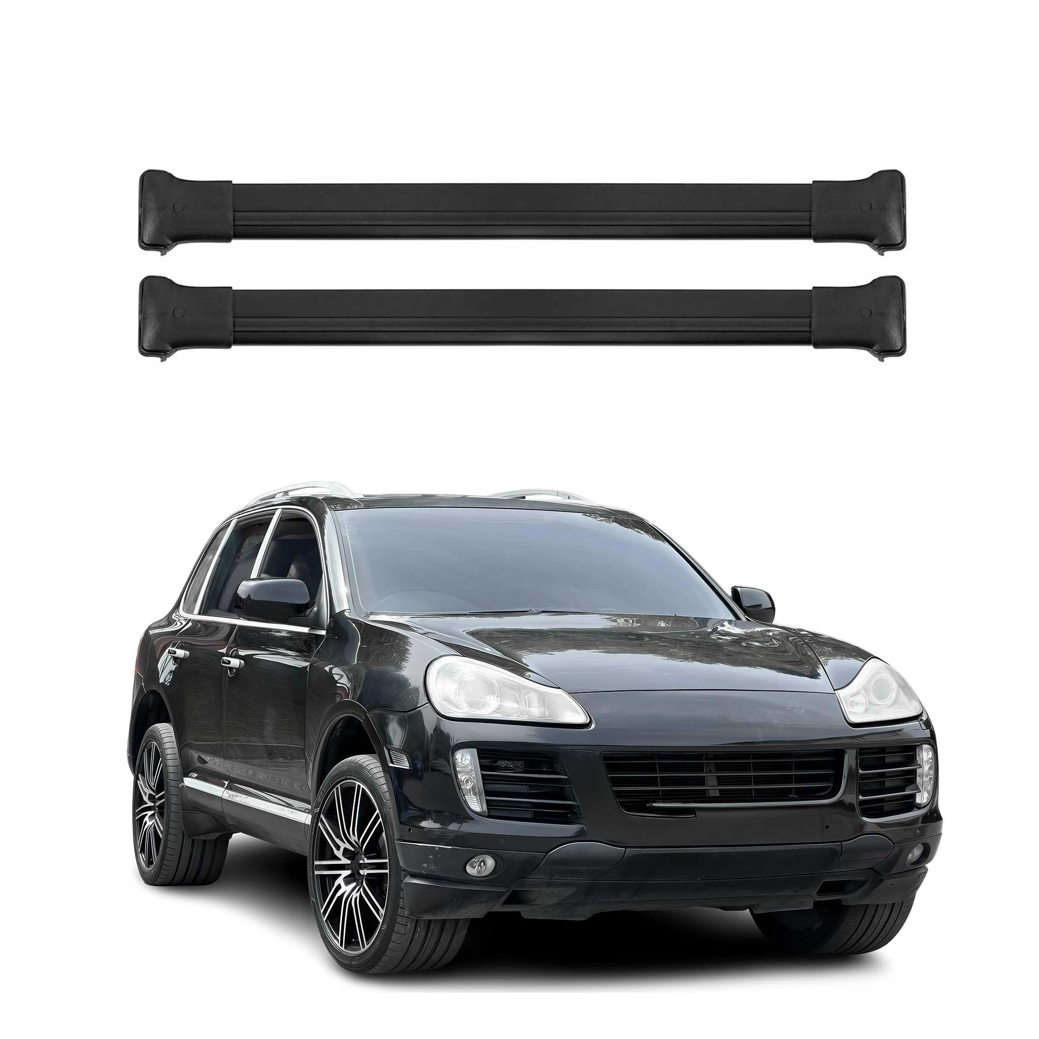 2003-2010 Porsche Cayenne Roof Rack Cross Bars Black