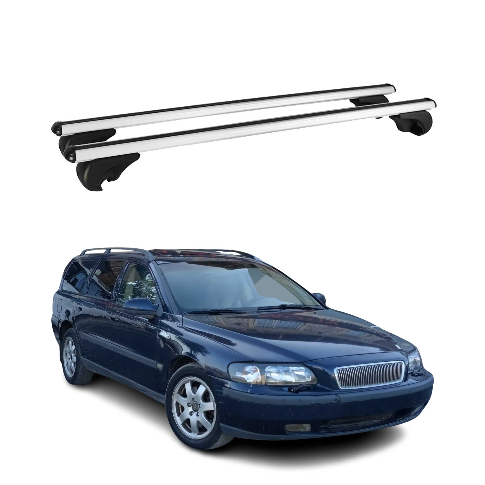 1998-2000 Volvo XC70 Roof Rack Cross Bars Silver
