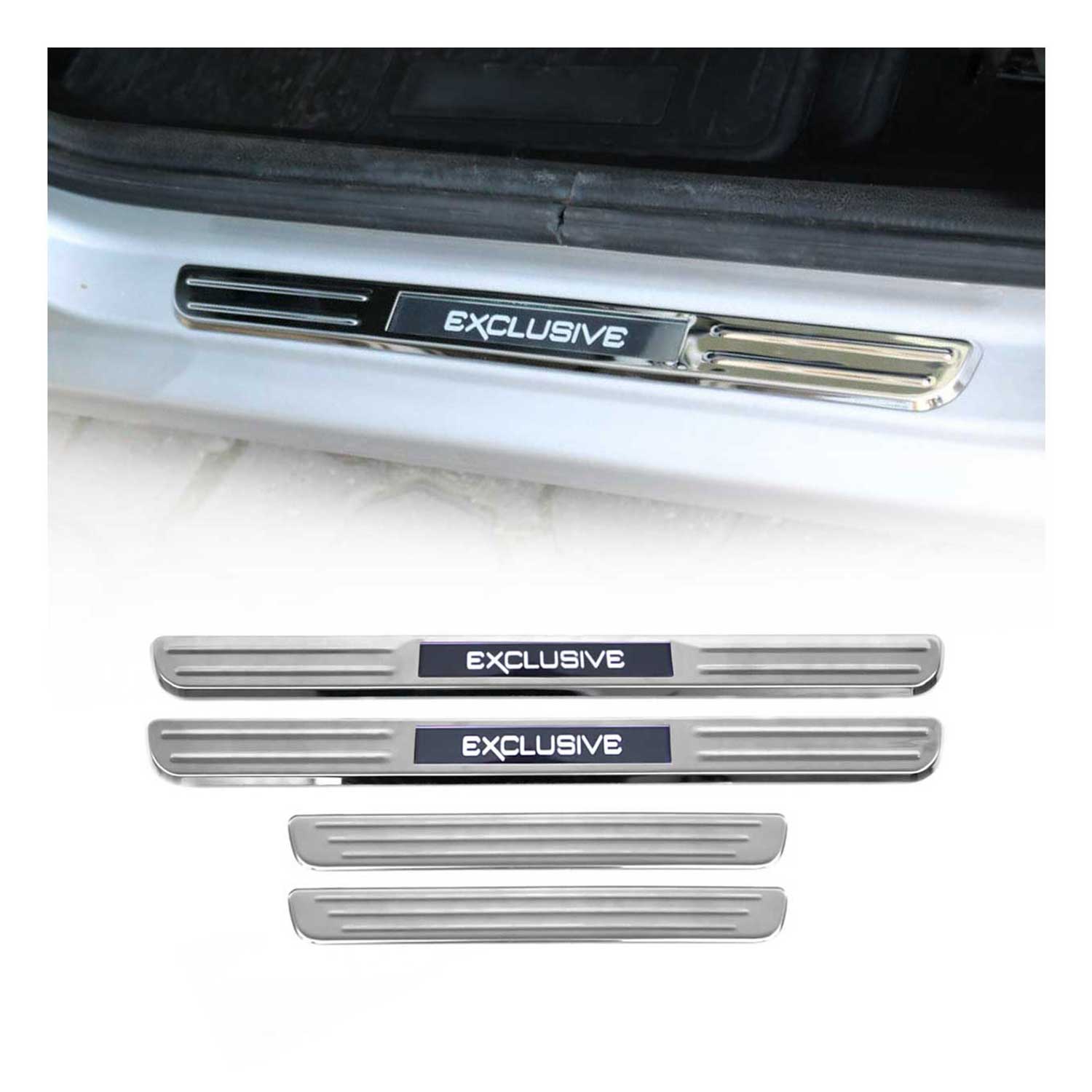 Audi A3 A4 S4 RS4 Door Sill Scuff Plate Illuminated Exclusive Stainless Steel 4x